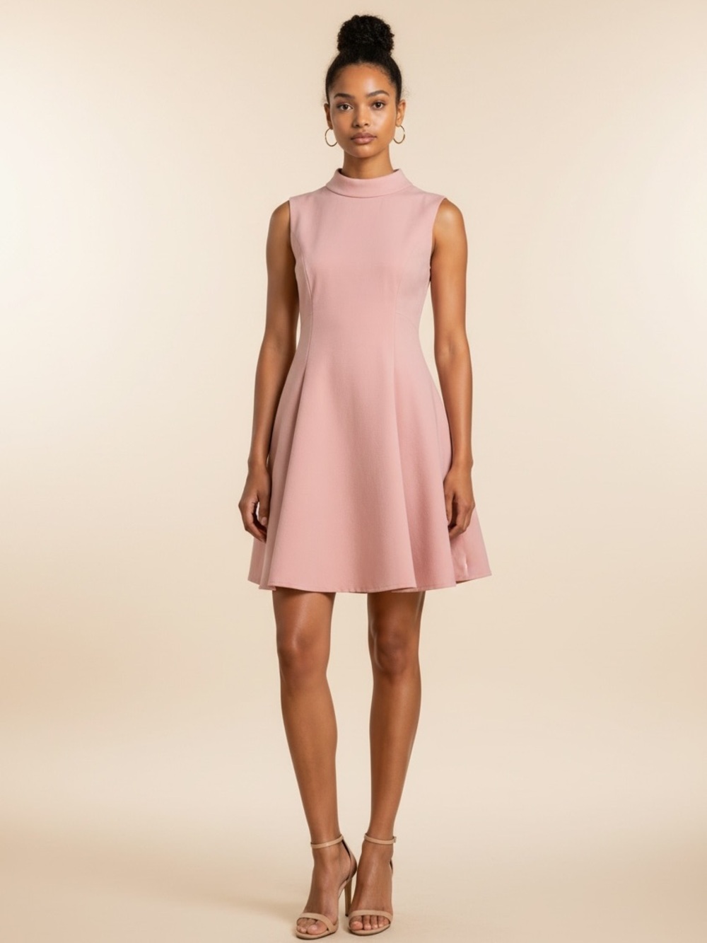 London Style Collection Blush Pink Fit & Flare Cocktail Dress | Size 6